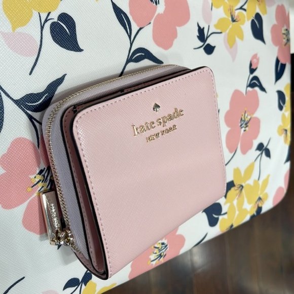 kate spade Handbags - Kate Spade Staci Small Zip Around Wallet Chalk Pink